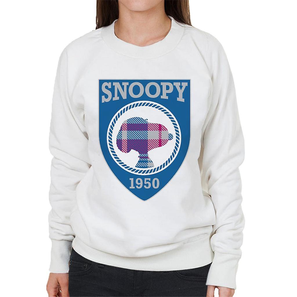 Peanuts Snoopy 1950 Blue Badge Design Women's Sweatshirt