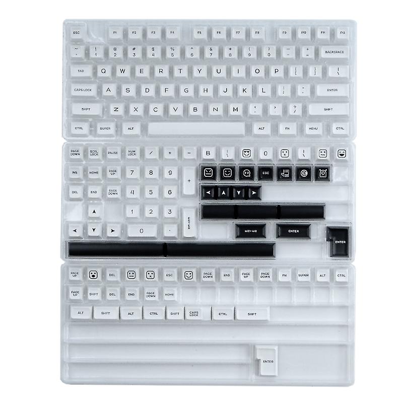 Unique QXA Height Bow Keycaps, 160 Keys Double Shot White Keycap Mechanical