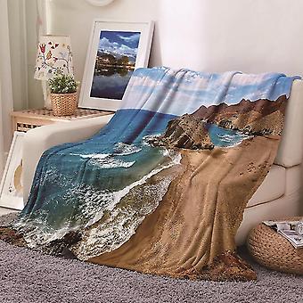 Flannel Fleece Blanket Queen Size,blanket Throw Sea And Beach