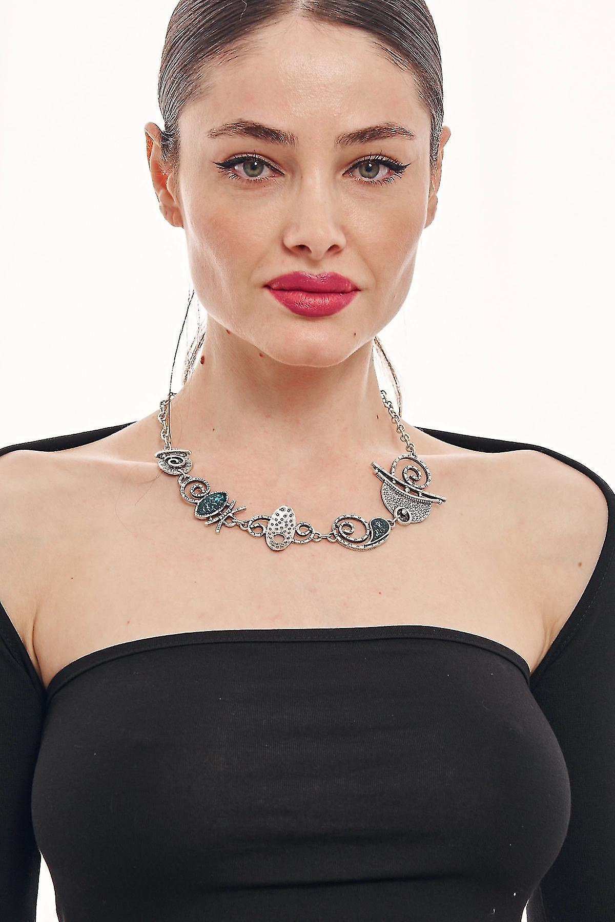 ZeyDor Green Enamel Necklace 6169