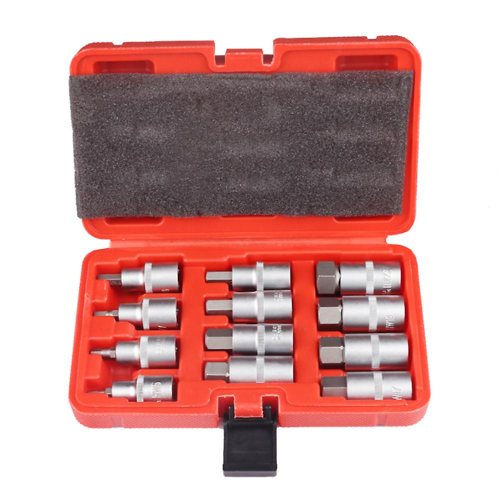 12Pcs Various Specifications Chisel Tool Steel Multifunctionl Ratchet Wrench Socket