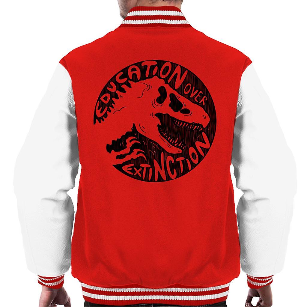 Jurassic Park Utdanning Over Extinction Menn&apos;s Varsity Jacket
