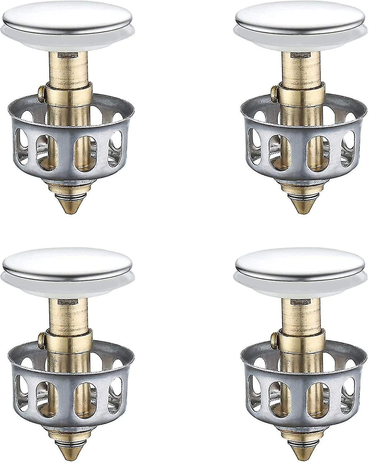 4-Piece Stainless Steel Universal Basin Strainer Set