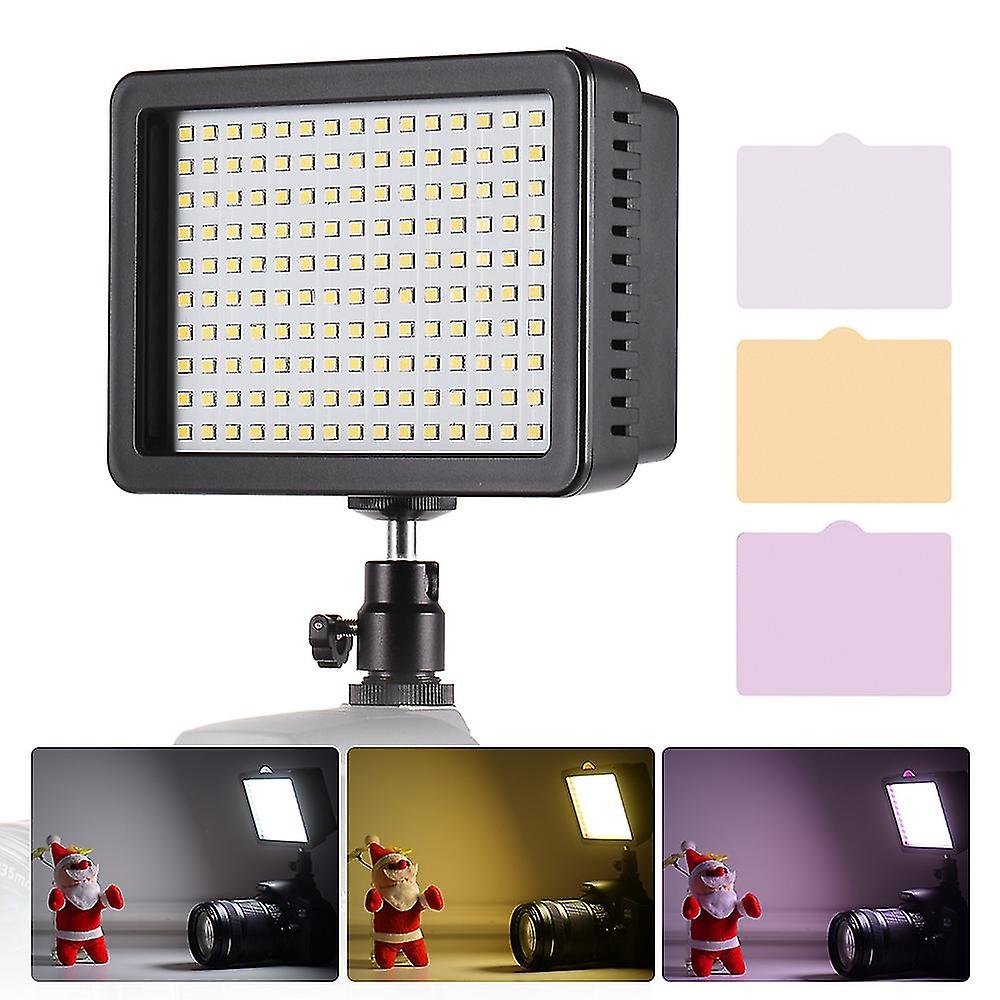 Andoer Portable 160pcs LED Video Light Lamp 5600K Color Temperaure with Dimmable Switch Ultra Bright