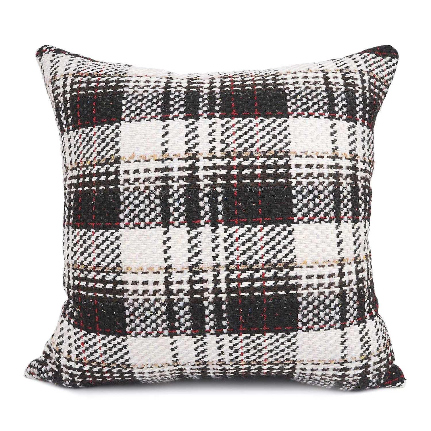 Pillowcase Chequer Stripe Cotton Linen Decorative