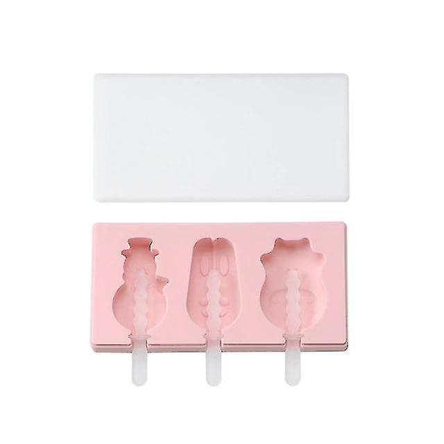 Ice Cream Maker Freezer Bowls 18cmcartoon Animal Fun All-in-one Ice Cream Silicone Mold With Lid Ice Tray Diy Mold Ice Maker Pink