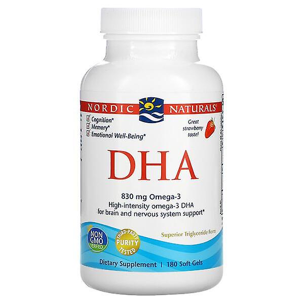 Nordic Naturals, DHA, Strawberry, 180 Soft Gels