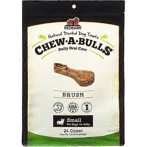 Redbarn Pet Products Chew-A-Bulls علاج الأسنان للكلاب ، فرشاة ، 1 لكل منهما / 24 قطعة ، صغير