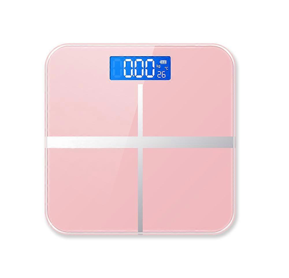 Electronic Bathroom Scale, Glass Platform, Digital Bathroom Scale Rose Gold
