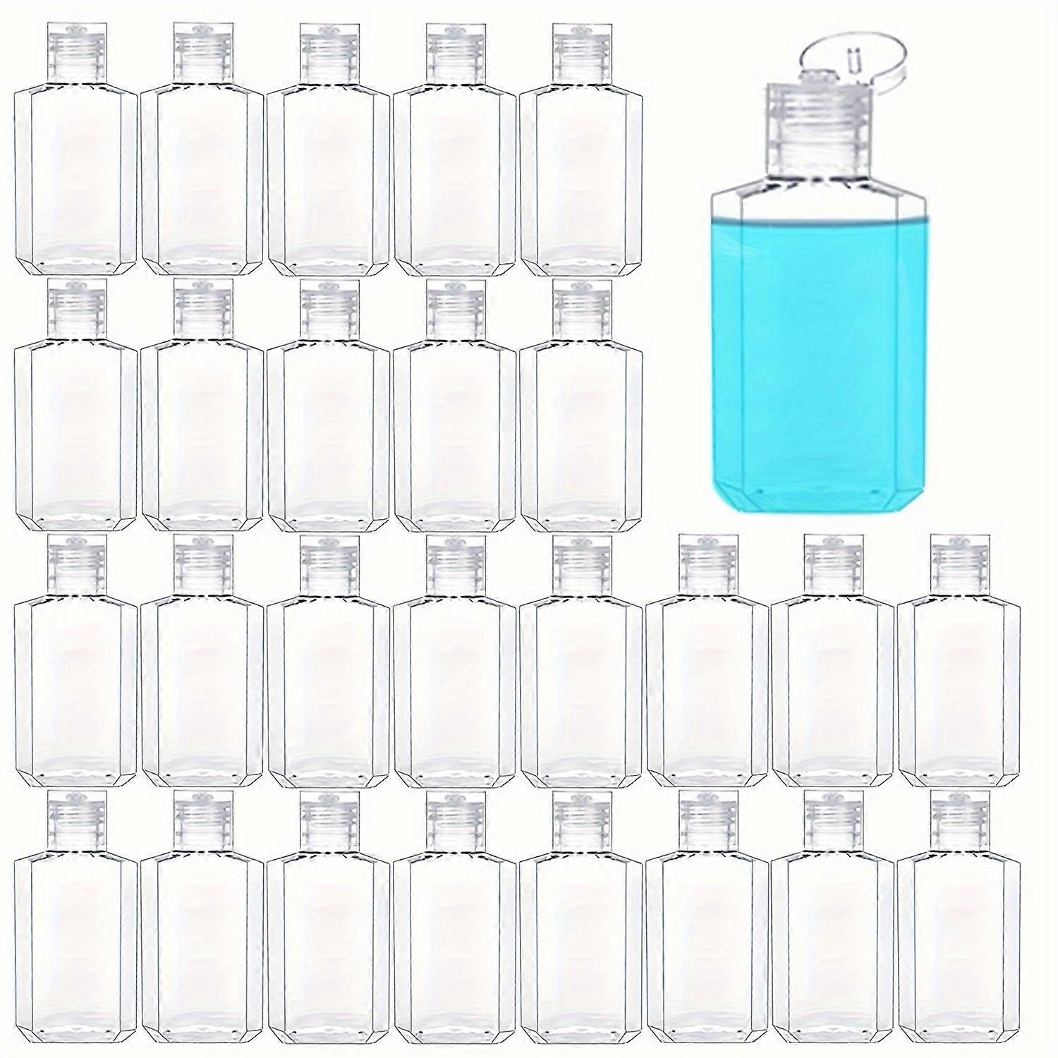 40-Pack 60ml Clear Plastic Travel Bottles with Flip Cap Leakproof, Portable, Refillable Perfect for Sanitizer, Shampoo & Camping
