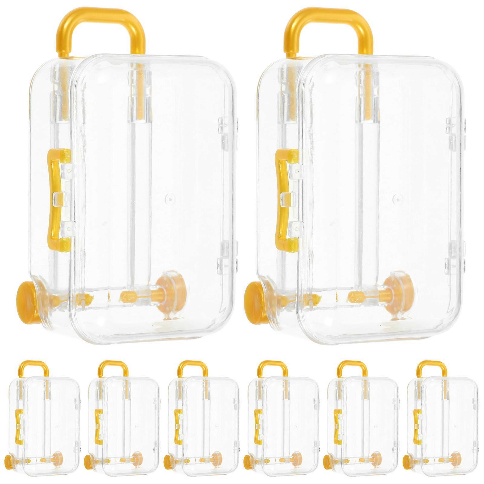 12pcs Mini Suitcase Shape Candy Box Tiny Candy Storage Cases Wedding Decorations