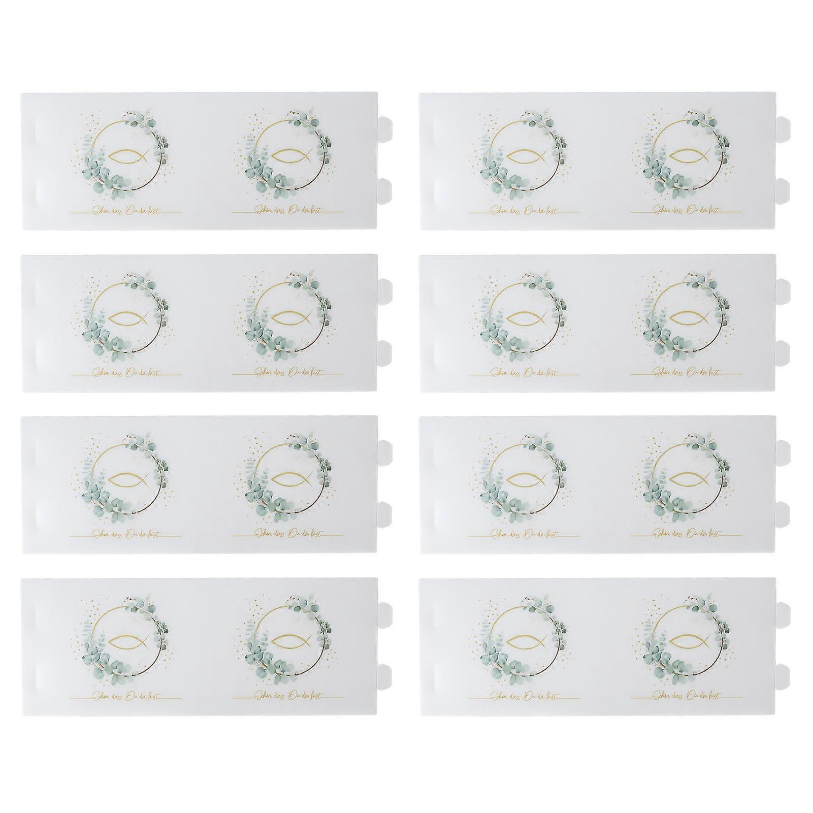 8pcs Small Candle Cover Beautiful Patterns Exquisite Universal Scented Candle Cover White