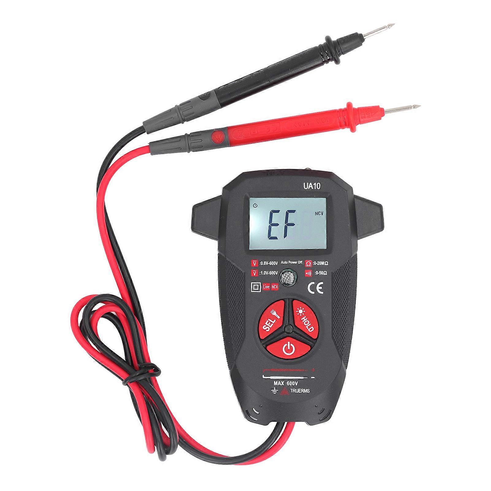 Multímetro Digital de Alta Precisão Auto Range Multimeter DC AC Voltage Resistance Tester com lanterna LED