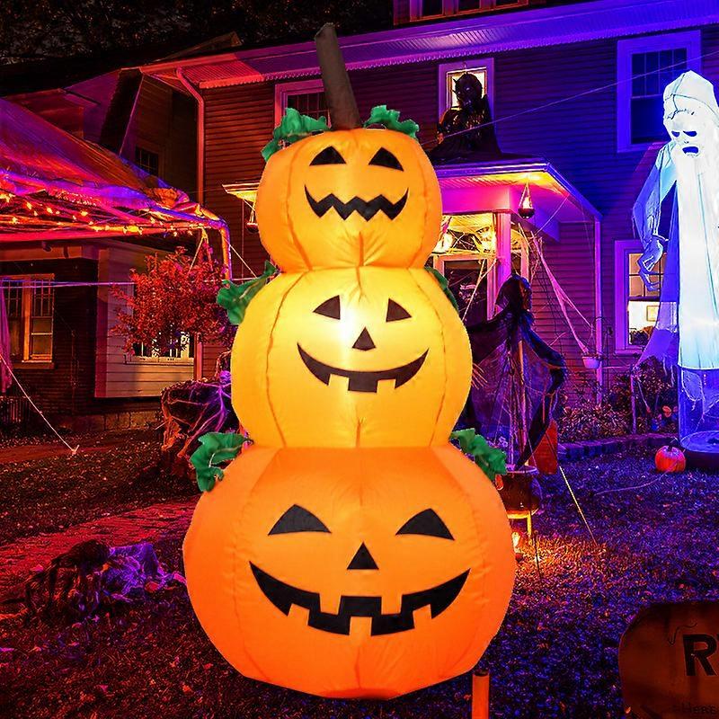 1.2M Tall Halloween Inflatable Lift Pumpkin Candy Bag with Build-in LEDs Blow Up Inflatables for Halloween Party Indoor, Outdoor, Yard, Garden, Lawn D