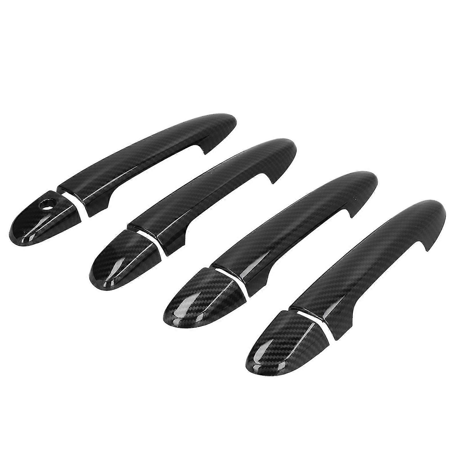 8pcs Voiture Porte Poignée Garniture Fibre De Carbone Style Remplacement Compatible Mazda CX-3 2016-2020