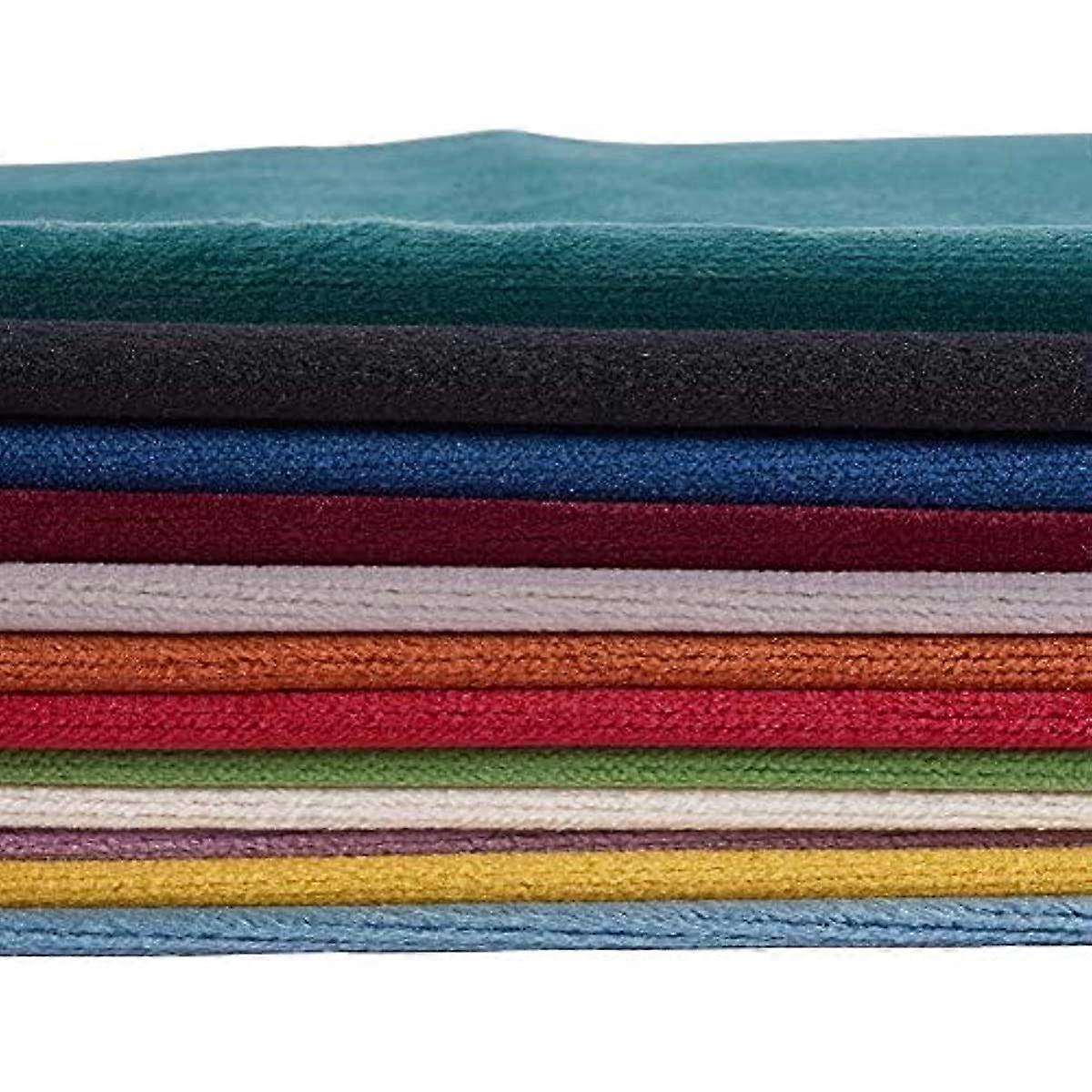 12Pcs Assorted Double Sided Velvet Soft Fabric 7.8x11.4" Velvet Fabric for Wallet Purses Making and Other DIY Sewing Craft Project