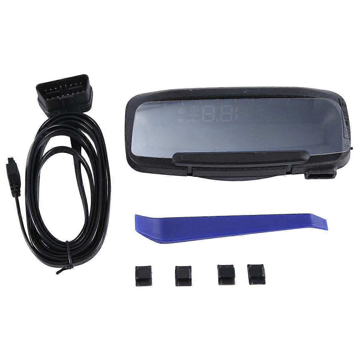 Car Head-Up Display Car HUD Universal OBD2 GPS Speedometer Odometer Black