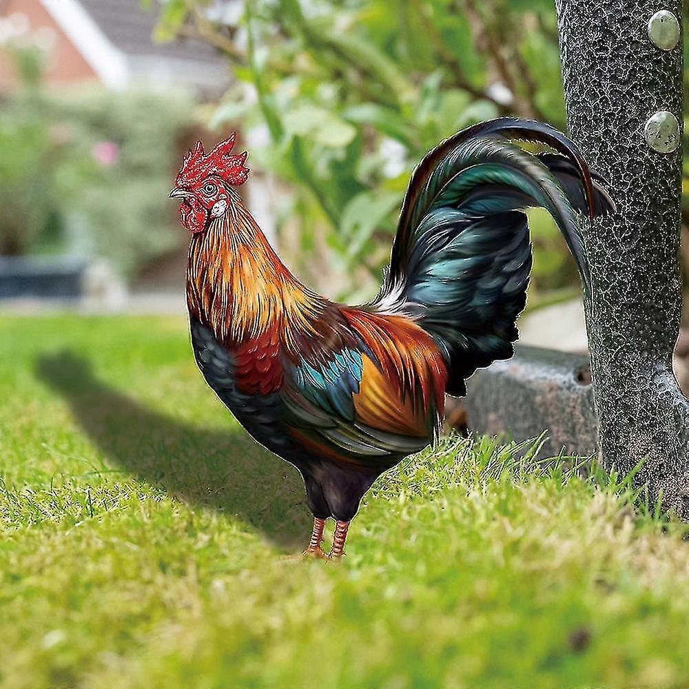 تماثيل حديقة الديك في الهواء الطلق زخرفة الدجاج مقاومة الطقس ساحة الدجاج الفن الدائمة النحت حديقة الديكور- YuJia