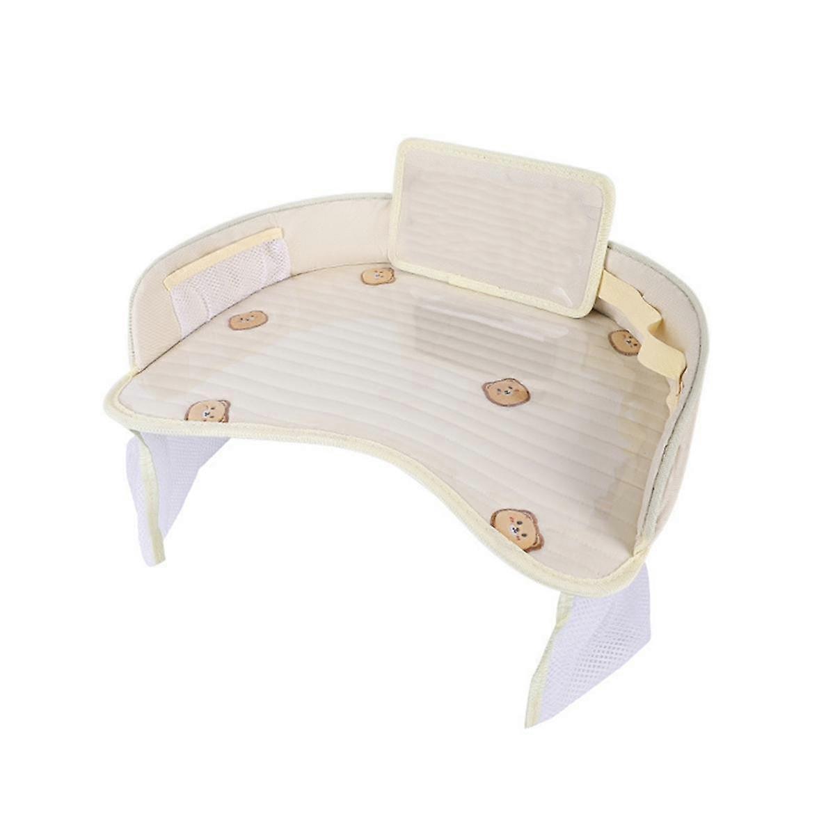 Children'S Car Seat Tray, Foldable Waterproof Car Table, Portable Dining Table for Dining Car Drawing Car,Bear