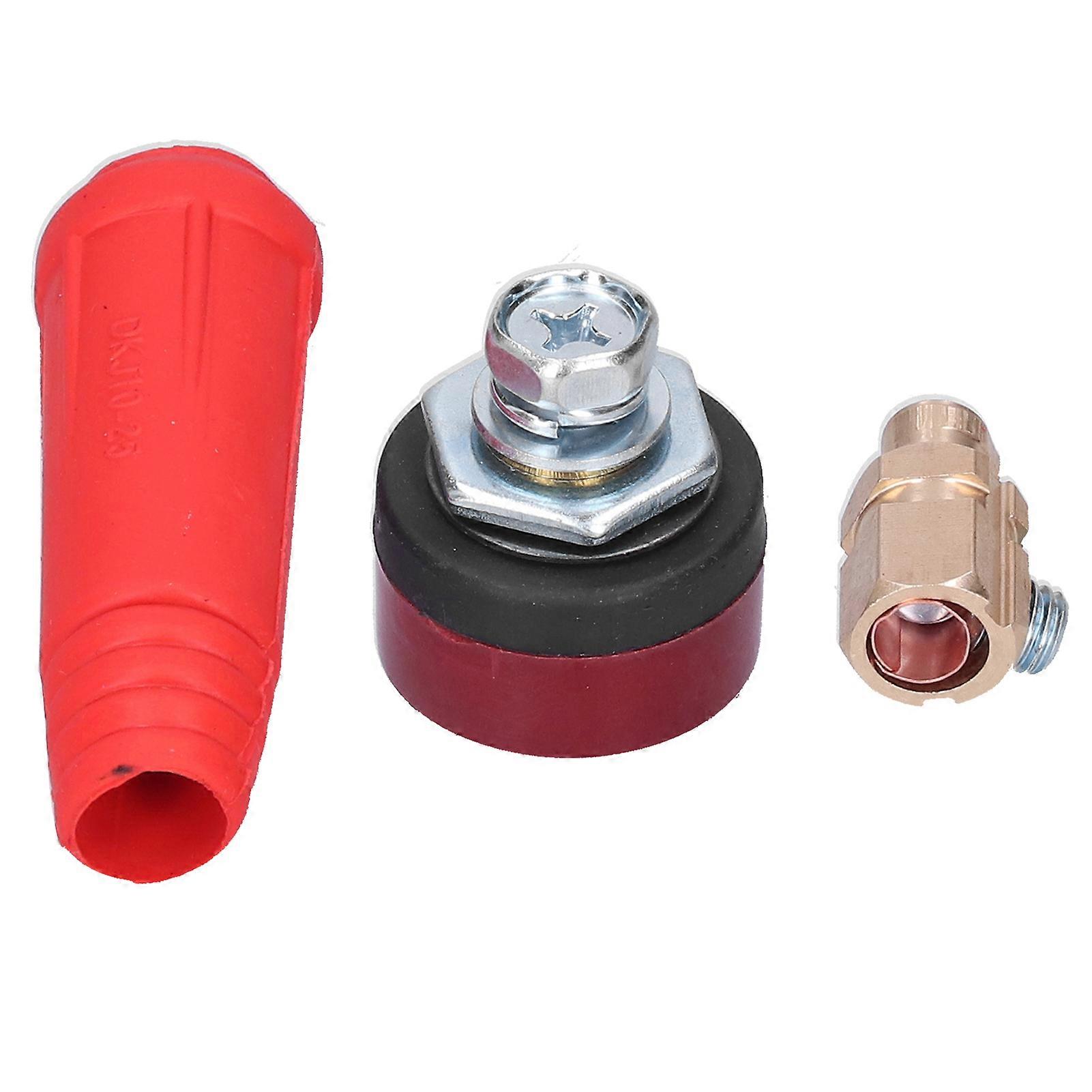 2 Packs Quick Coupler Socket Plug Welding Cable Connector Hardware Power Tools DJK 10?25Red