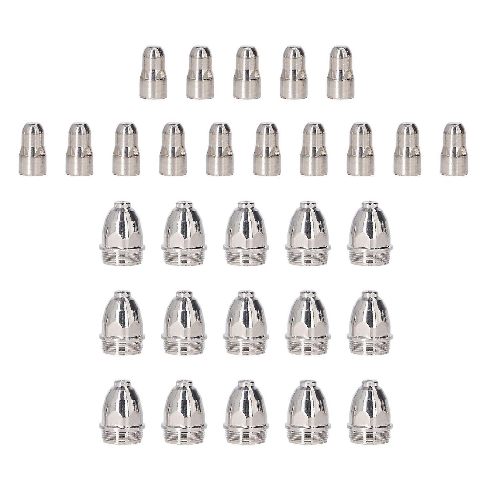 30Pcs Nozzle Electrode Kit Copper 1.5mm Aperture Plasma Cutting Torch Consumables for 12 to 20mm Plate