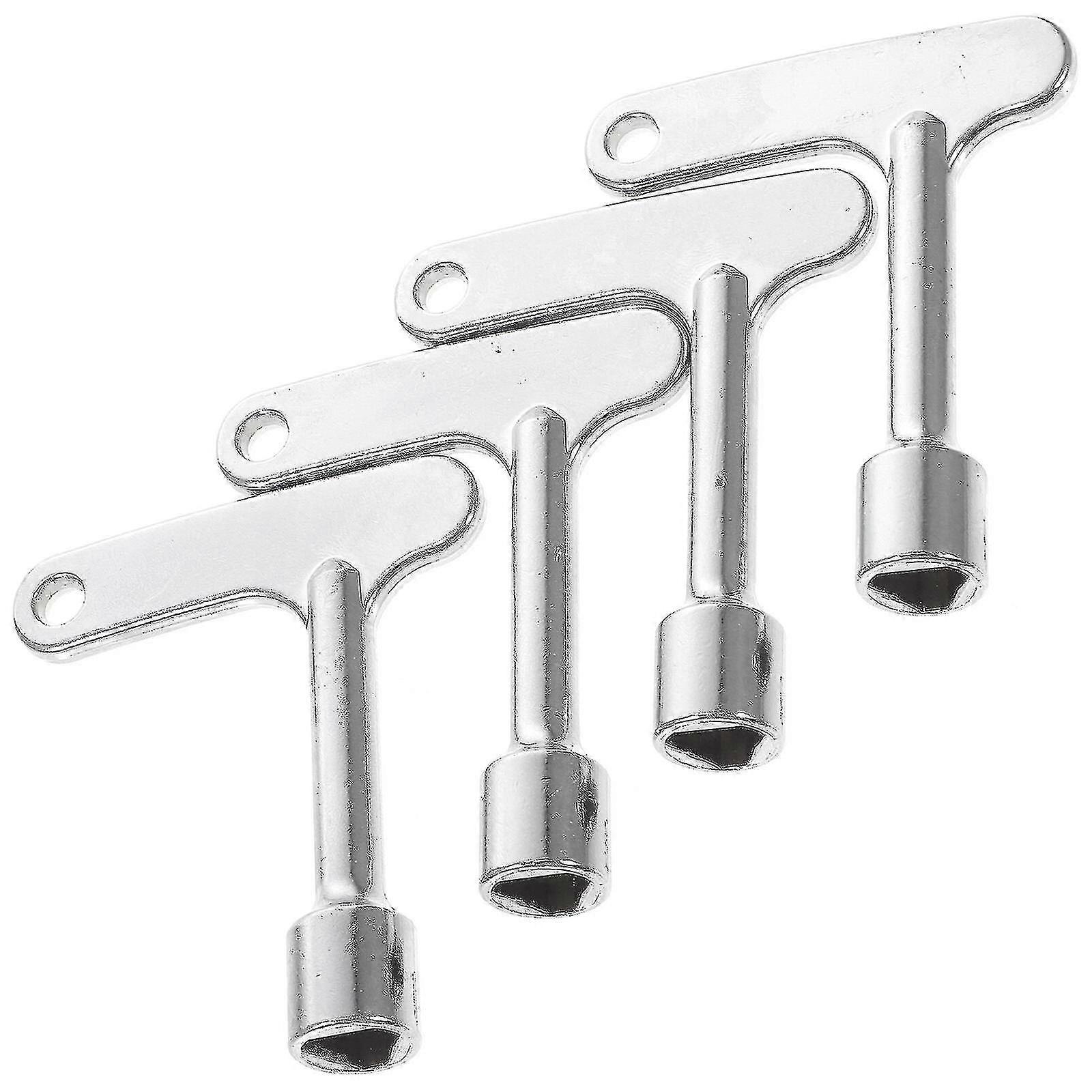 4pcs Elevator Key Elevator Service Key Triangle Panel Lock Triangle Spanner