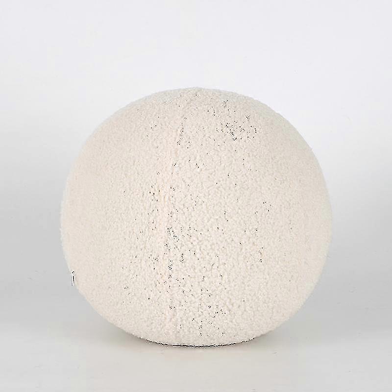 Plush Round Wool Cushion Ball Shaped Stuffed Soft For Sofa Waist Rest Throw