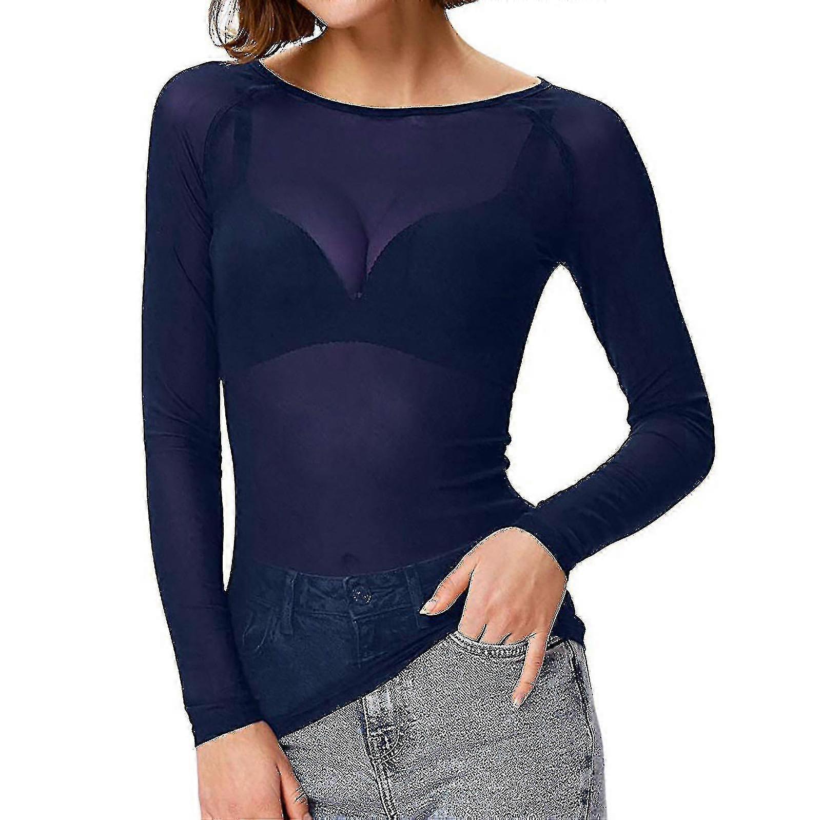 Femmes See-through Sleeve Seamless Arm Shaper Top