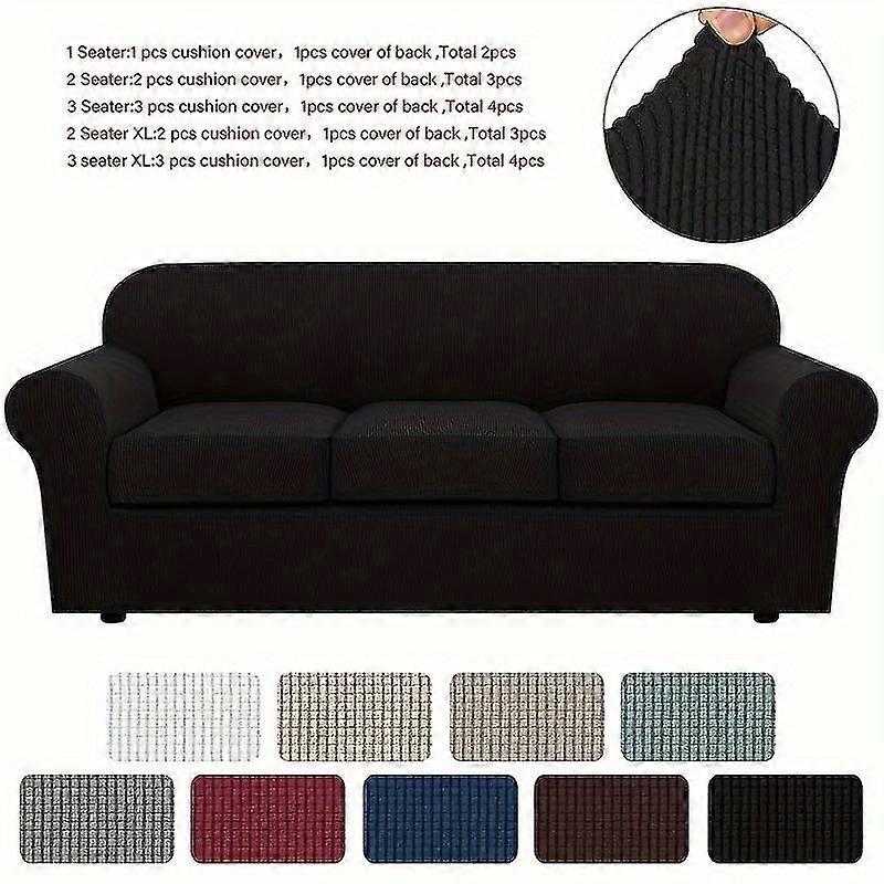 1st Rutig Elastisk Soffa Slipcover, Halkfri Sofföverdrag, Soffskydd Möbelskydd För Sovrum Kontor Vardagsrum Heminredning