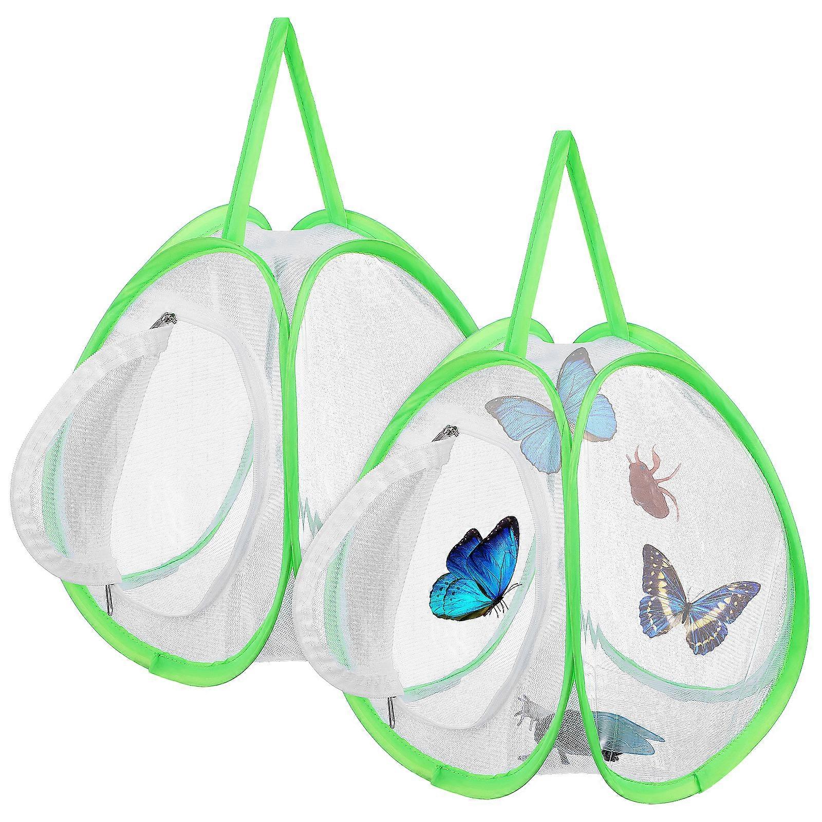 2 stuks Butterfly Habitats Butterfly Behuizing Butterfly House Butterfly Net Jumping Spider Behuizing Caterpillars Kooi