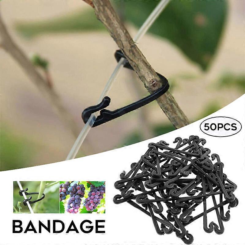 50PCS Vines Fastener Plastic Tied Buckle Hooks Gardening Grape & Vegetable Grafting Clips for Securing Grape Flowers New