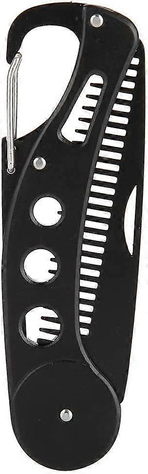 ZK-Stainless Steel Beard Comb Foldable Men's Beard Comb Folding Comb with Beer Corkscrew Function and Key Ring