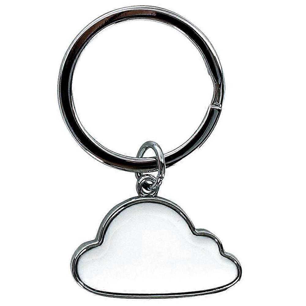 GDesign Premium Quality and Durable Stylish Cloud Shape Keyring Color White