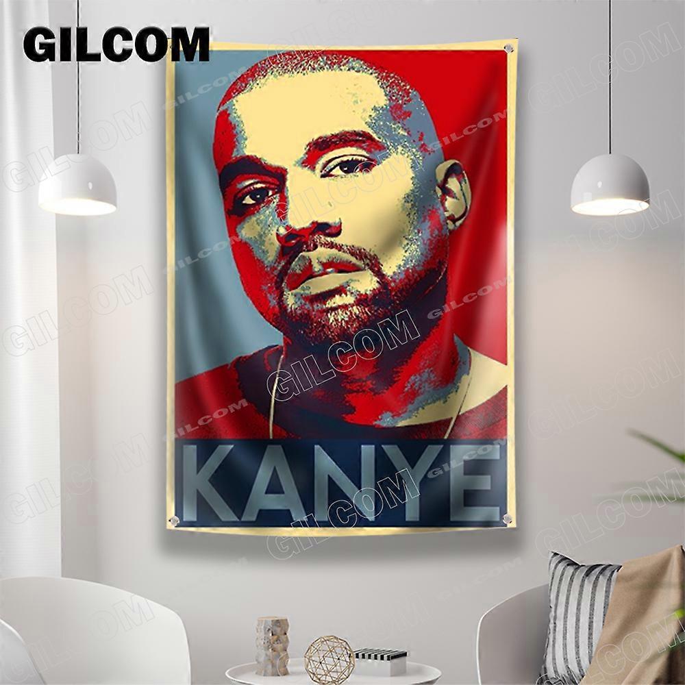 كاني العلم الأمريكية الهيب هوب مغني الراب مضحك تغريدة ملصق نسيج للحزب راية الجدول الجدار الديكور غرفة المنزل