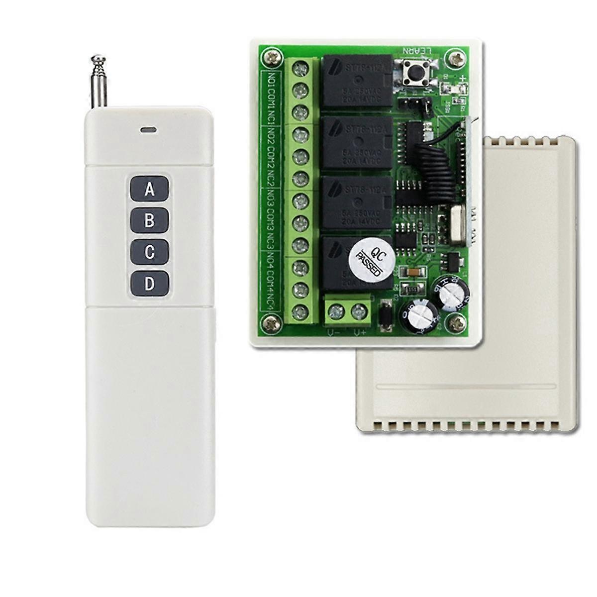 433MHz 12V 24V Relay Module Receiver+1000M Range Transmitter RF Wireless Remote Control Switch for