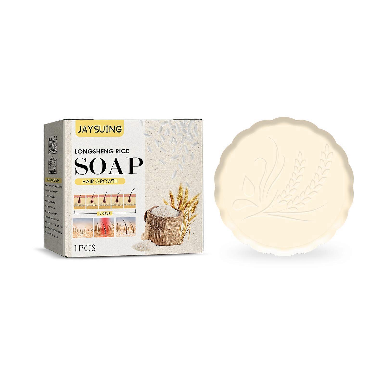 1-3pcs Shampoo Bar, Reiswasser für Haarwuchs Shampoo & Conditioner, fester Haarausfall