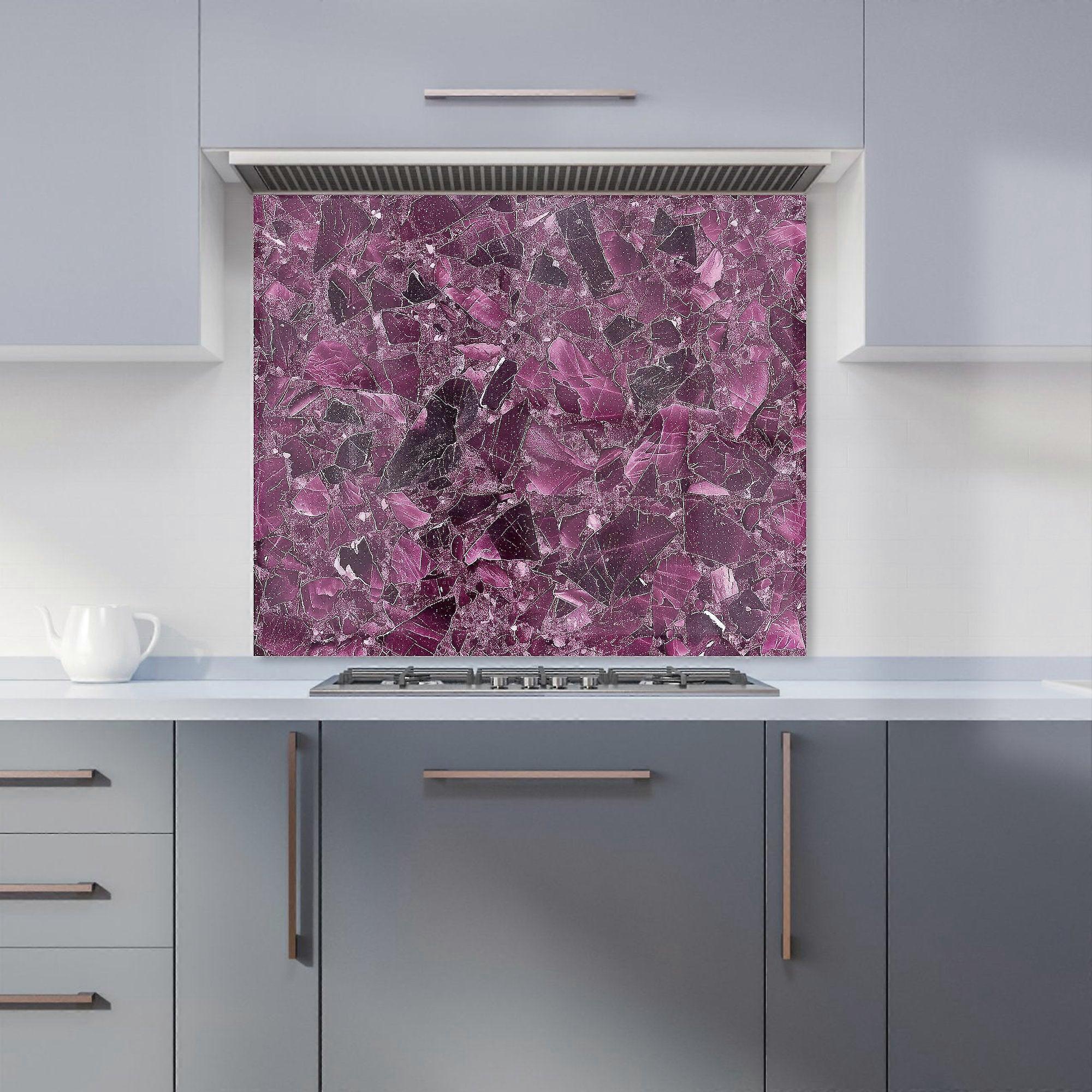 Damson Quartz Effect Kitchen Splashback