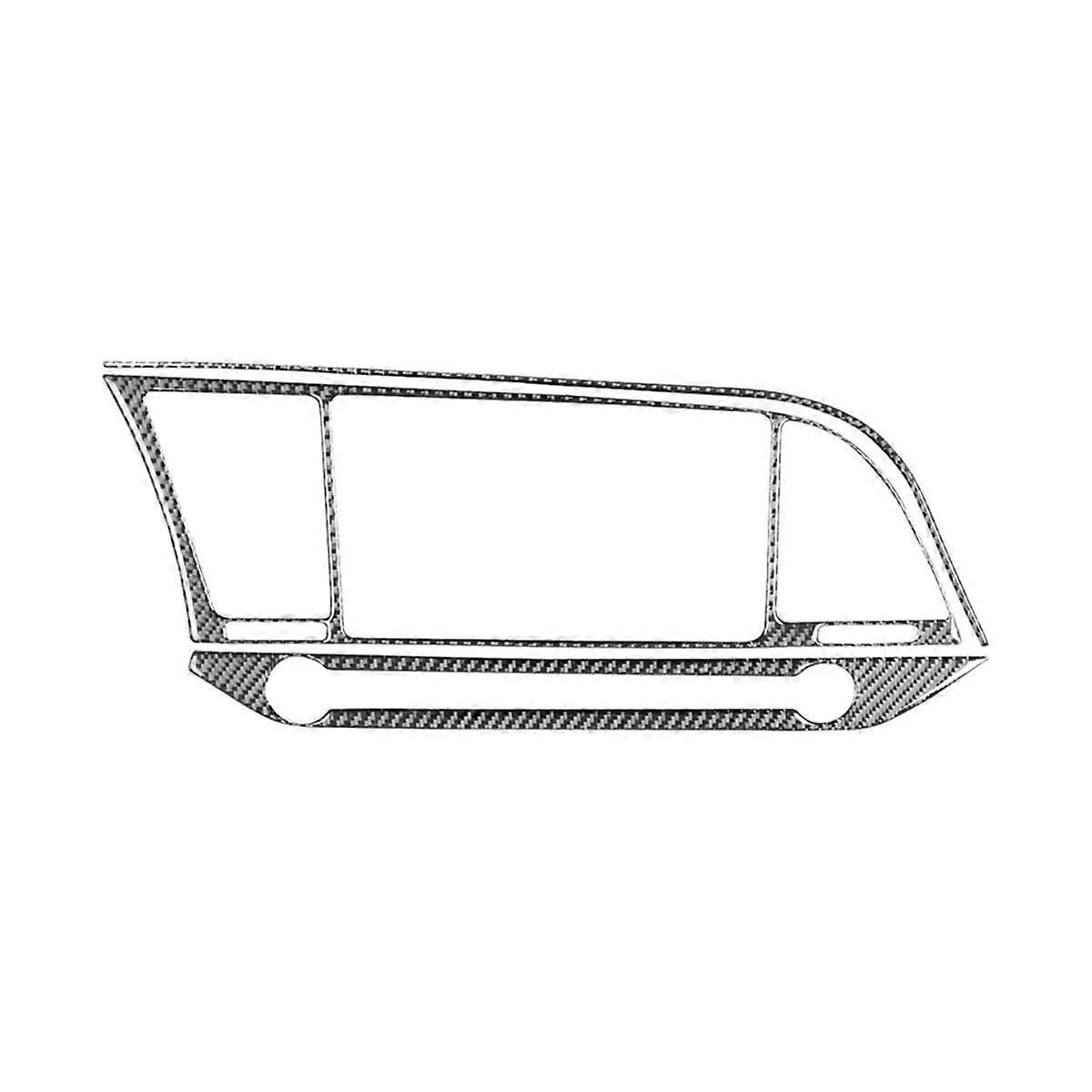 Soft Carbon Fiber for 2017 2018 2019 2020 Center Console Navigation Cover Trim Panel Frame Accessor