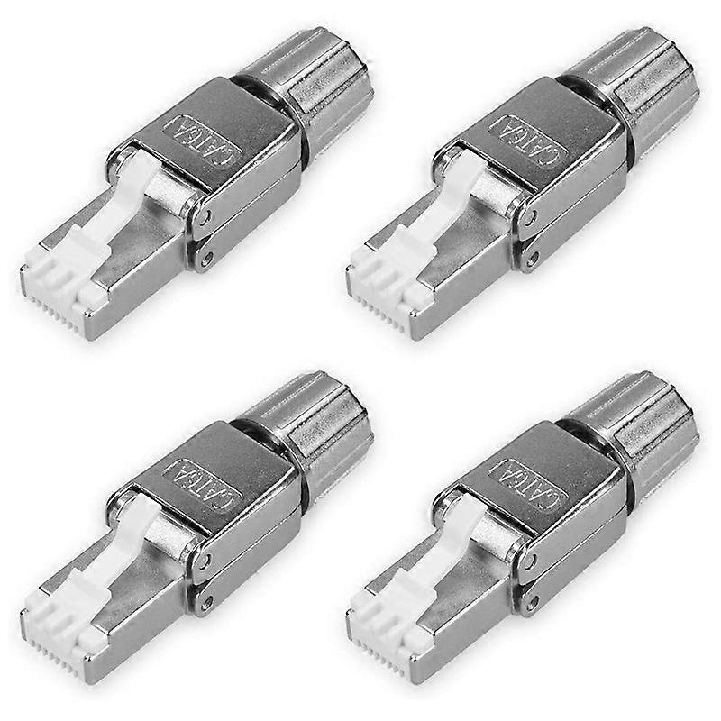 RJ45 Network Connector Pack -Set of 4 Cat6A RJ-45 Network Connectors -Shielded Cat 6A Ethernet Cabl