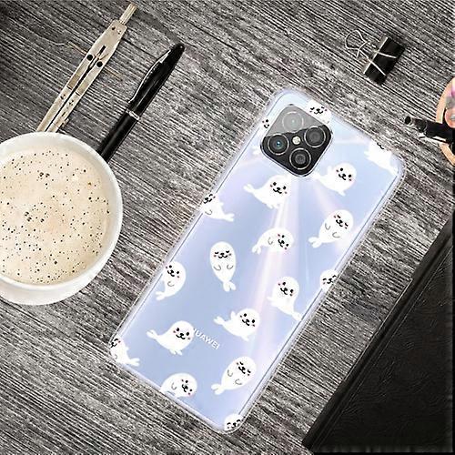 For Huawei Nova 8 SE Shockproof Painted Transparent TPU Protective Phone Case