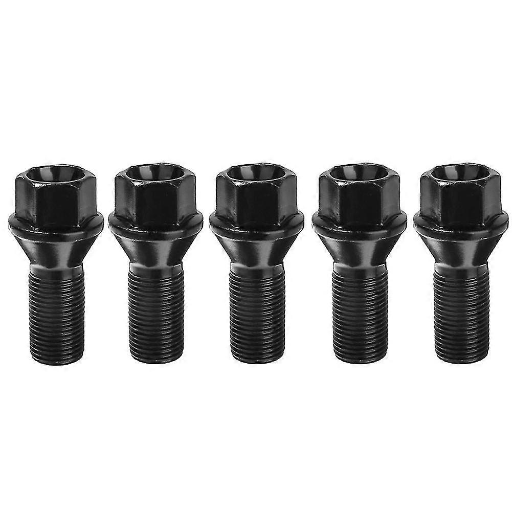5pcs M14 X 1.25 Black Wheel Locking Lug For Bmw X3 X5 E70 E71 F20 F25