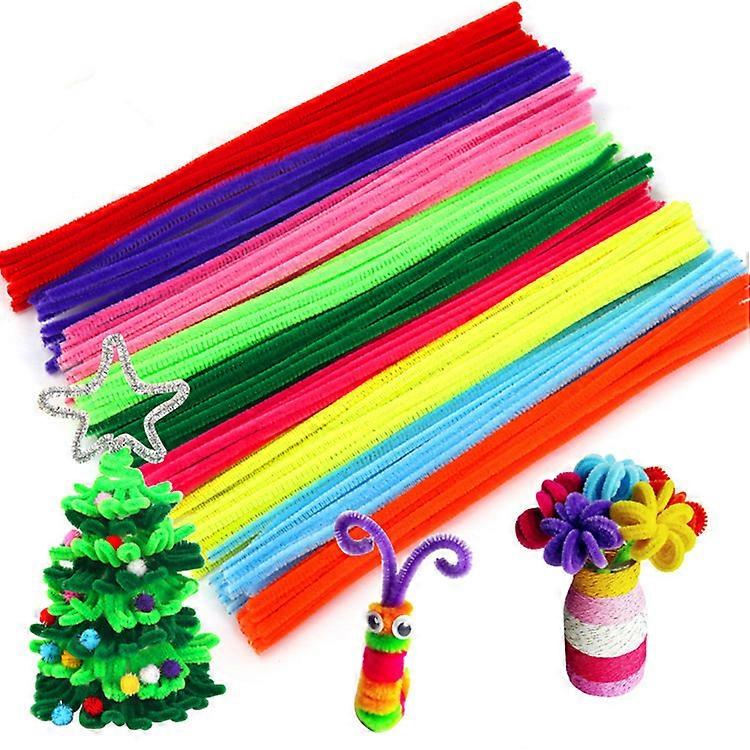 100pcs Creative Colorful Twisted Rod Stick DIY Twisting Bar, Handcraft Fluffy Bar DIY Bouquet Weaving Material