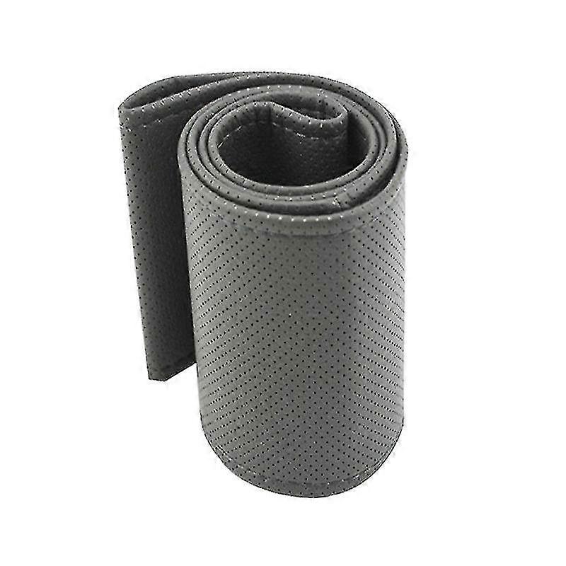 Car Steering Wheel Cover Black Microfiber Leather