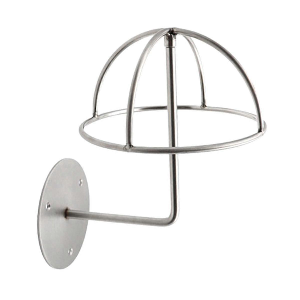 Wall Mounted Metal Hat Display Stand with Hat Shape Dome Shaped Decorative Wig Stand Skeleton Cap Bracket Home Display