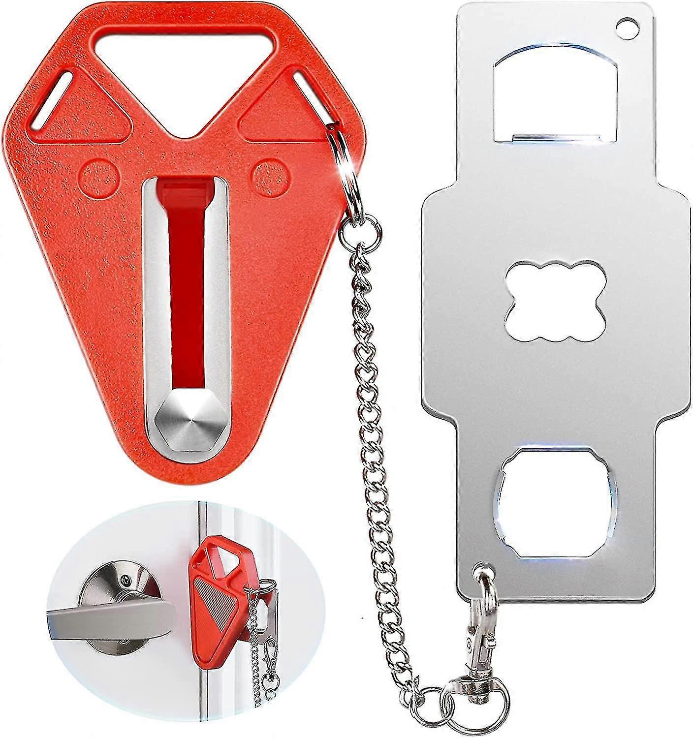 Portable Door Lock Home Security Locks - Safety Doors Latch For Travel