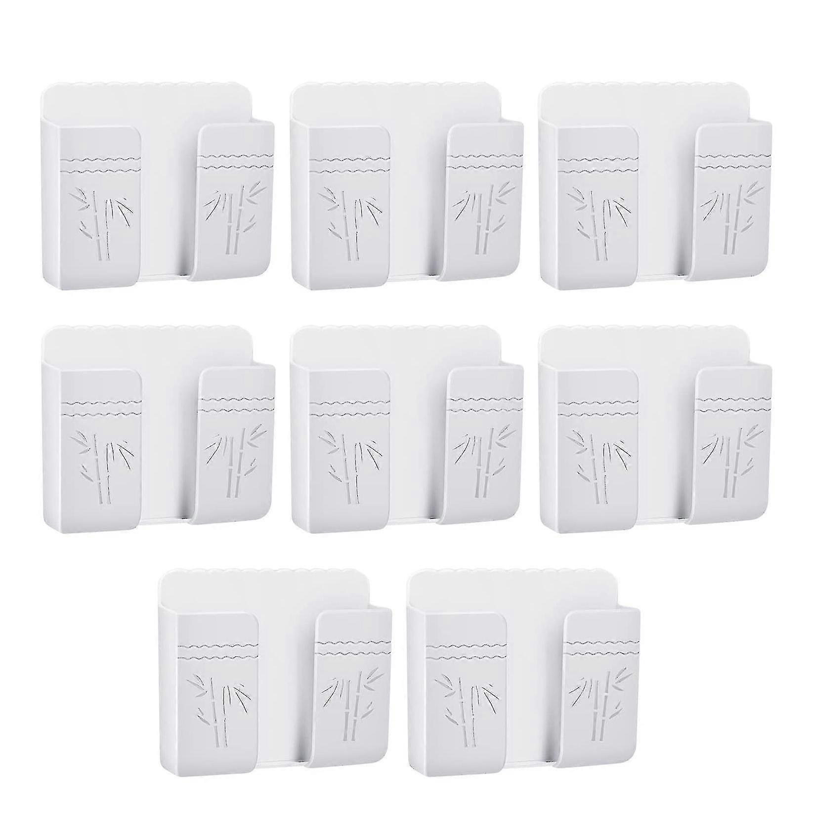 8 Pcs Self-adhesive Phone Charging Brackets Holders Compatible With Bedside Wall