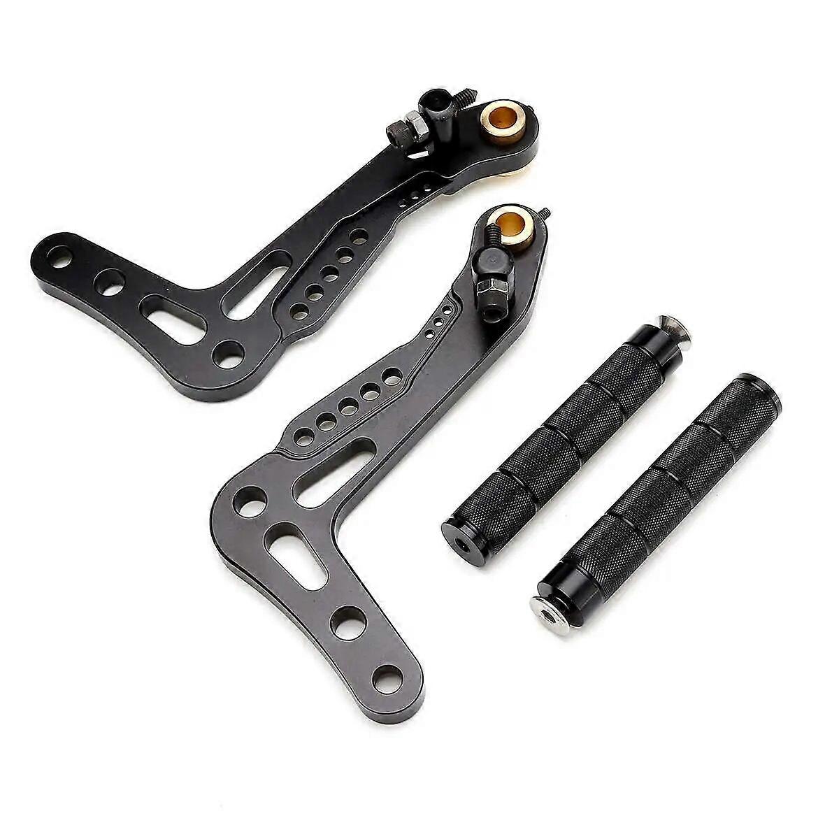 New 2-piece 5-color CNC aluminum alloy blank set racing game kart pedal tripod brake and accelerator set black gold pedal