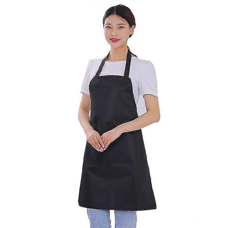 2pcs Sleeveless Overalls Solid Color Waterproof Apron Kitchen Apron