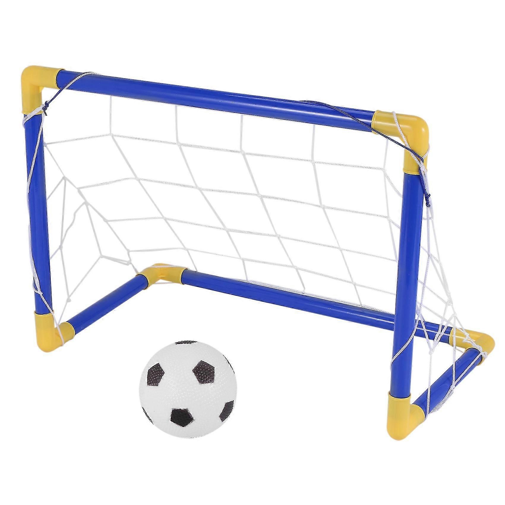屋内ミニ折りたたみ式サッカーサッカーボールゴールポストネットセット+ポンプキッズスポーツ屋外ホームゲーム玩具Ch