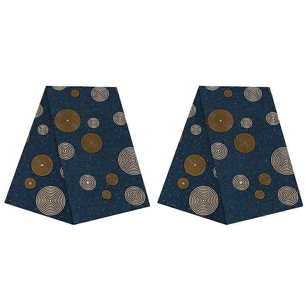 Tissu africain imprimé cire polyester Ankara, 6 mètres, pour robe de soirée